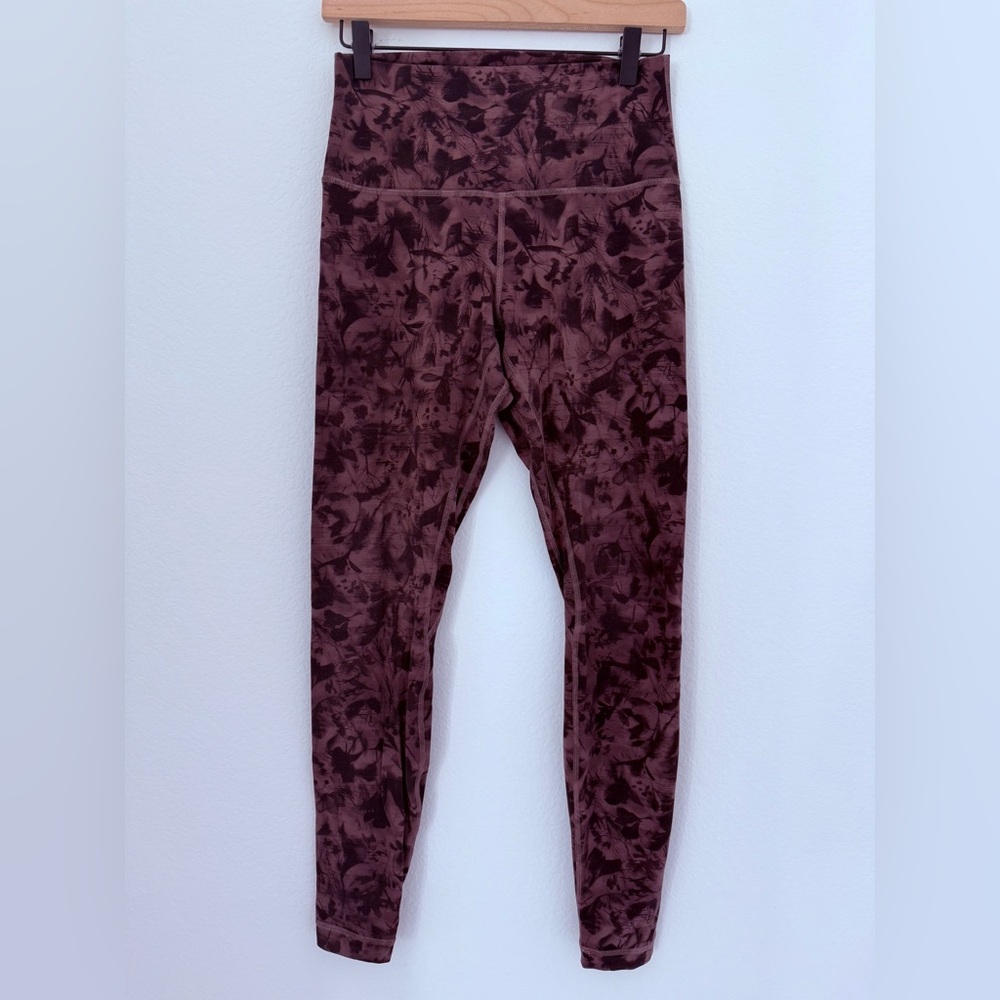 Lululemon Athletica Align Leggings mauve floral 28” size 8